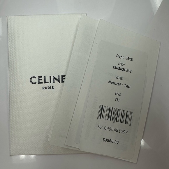 Celine Teen Triomphe Embroidered Raffia Textile Bag - Picture 14 of 14